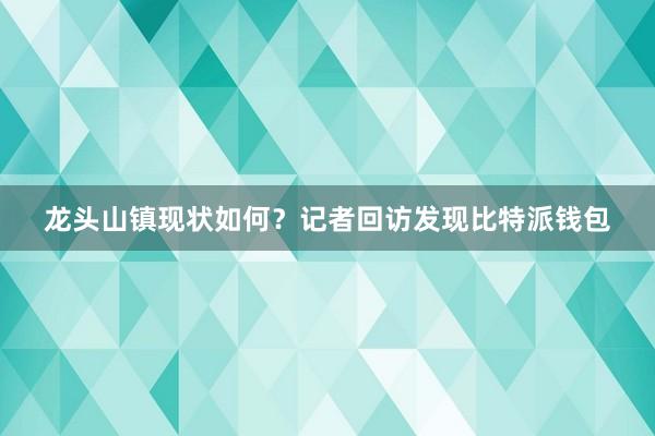 龙头山镇现状如何？记者回访发现比特派钱包