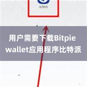 用户需要下载Bitpie wallet应用程序比特派