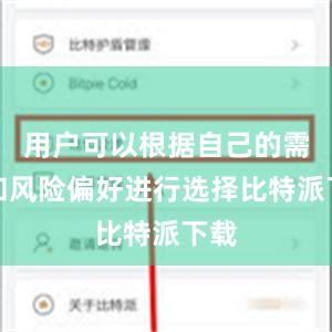 用户可以根据自己的需求和风险偏好进行选择比特派下载